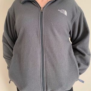 Grey North Face Fleece - Boys Lg